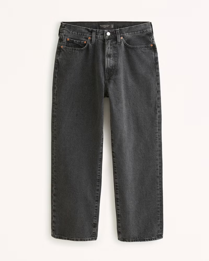 Abercrombie & Fitch Men's Baggy Jean in Washed Black - Size 32 X 30 | Abercrombie & Fitch (US)