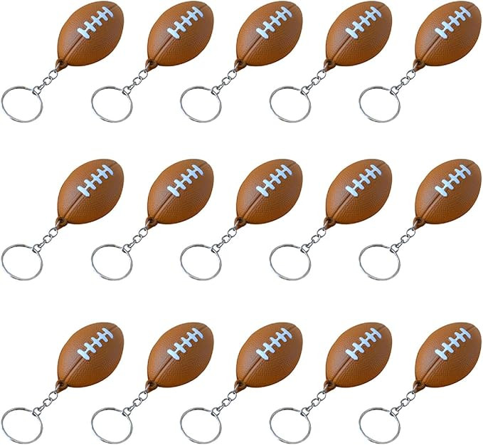 iMagitek 15 Pack Football Keychains for Kids Party Favors Supplies, School Carnival Prizes, Party... | Amazon (US)