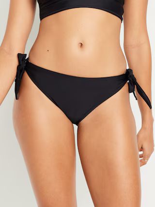 Mid-Rise Side-Tie Bikini Swim Bottoms for Women | Old Navy (US)