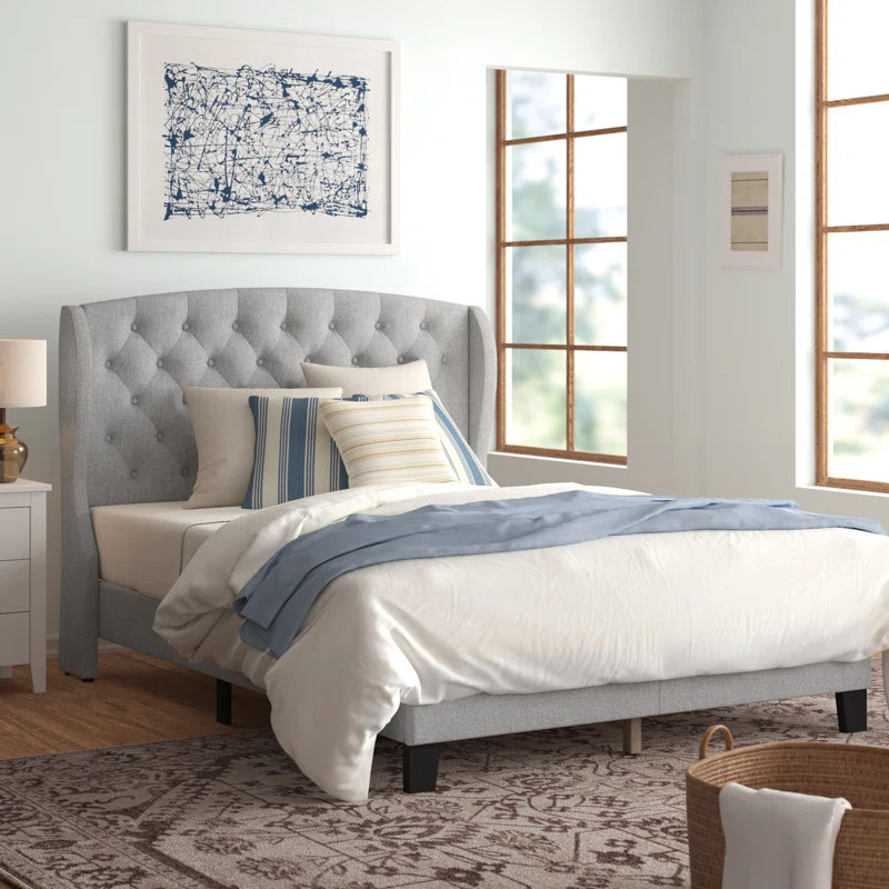 Lilianna Tufted Upholstered Low Profile Platform Bed | Wayfair North America