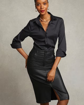 Coated Denim Skirt | Chico's