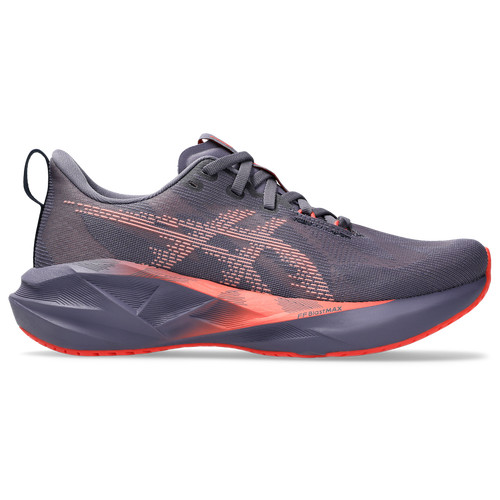 ASICS Womens ASICS® Novablast 5 - Womens Running Shoes Grey/Purple/Coral Reef Size 8.5 | Champs Sports