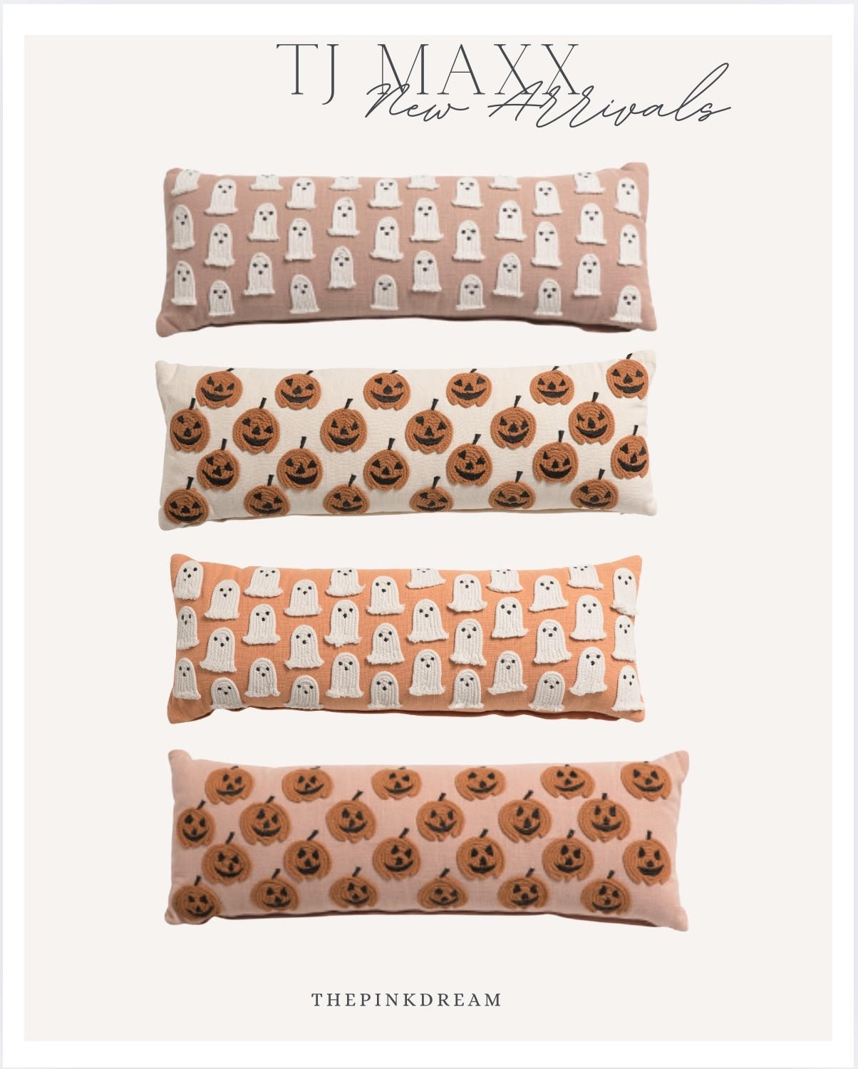Ghost pillows, TJ Maxx pillows, Halloween pillows 