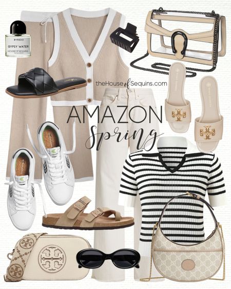 So these and Amazon Spring outfit dons! Matching set, striped polo shirt, Birkenstock look for less, Tory Burch mini Miller bag, Gucci half moon crescent bag, designer inspired stadium bag, Tory Burch slide sandals, clear bag, Cariuma sneakers and more!

Follow my shop @thehouseofsequins on the @shop.LTK app to shop this post and get my exclusive app-only content!

#liketkit 
@shop.ltk
https://liketk.it/4wIGH

#LTKmidsize #LTKstyletip #LTKSeasonal