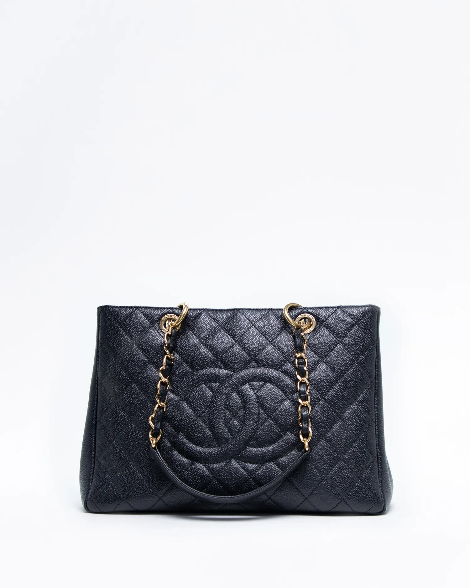 Caviar Quilted Grand Shopping Tote | Vivrelle