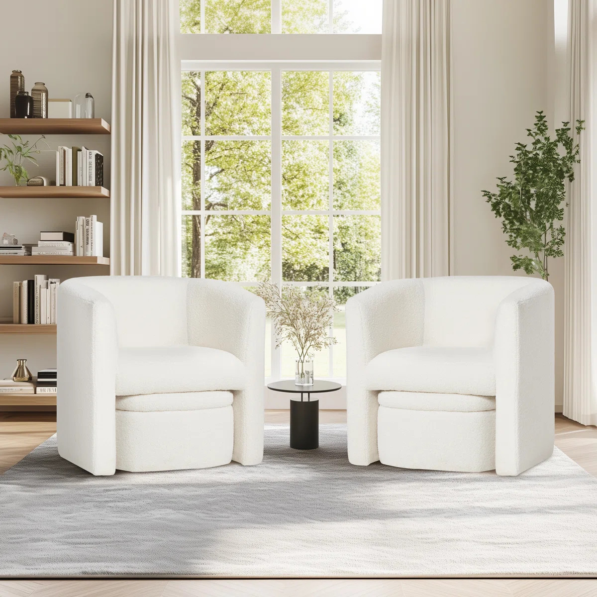 Ivy Bronx Kyah Upholstered Barrel Accent Chair With Storable Ottoman & Reviews | Wayfair | Wayfair North America