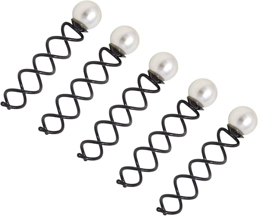 Honbay 10PCS Black Round Head Spiral Bobby Hair Pins Twist Screw Hair Pins Spin Pins Bun Stick Pi... | Amazon (US)
