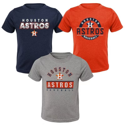 MLB Houston Astros Toddler Boys' 3pk T-Shirt Set - 2T | Target