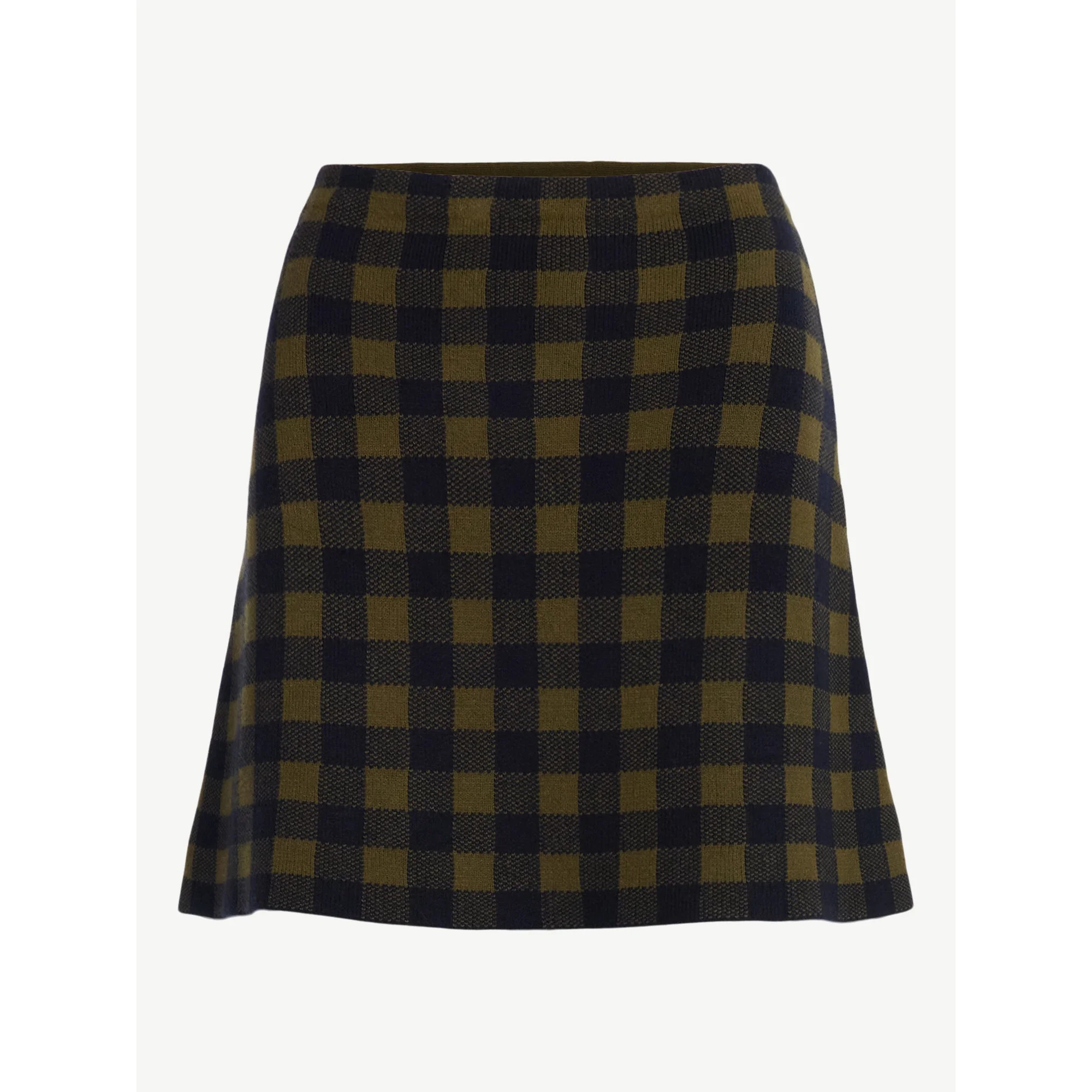 Free Assembly Women's Fit and Flare Plaid Mini Sweater Skirt, Sizes, XS-XXL | Walmart (US)