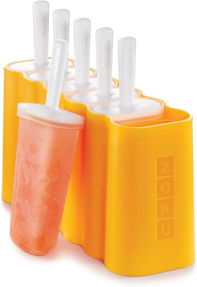 ZOKU Mod Pops, 6 Classic Popsicle Molds in One Compact Tray With Sticks and Drip Guards, Easy-Rel... | Amazon (US)