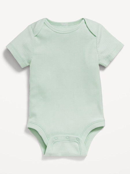 Short-Sleeve Ribbed Bodysuit for Baby | Old Navy (US)