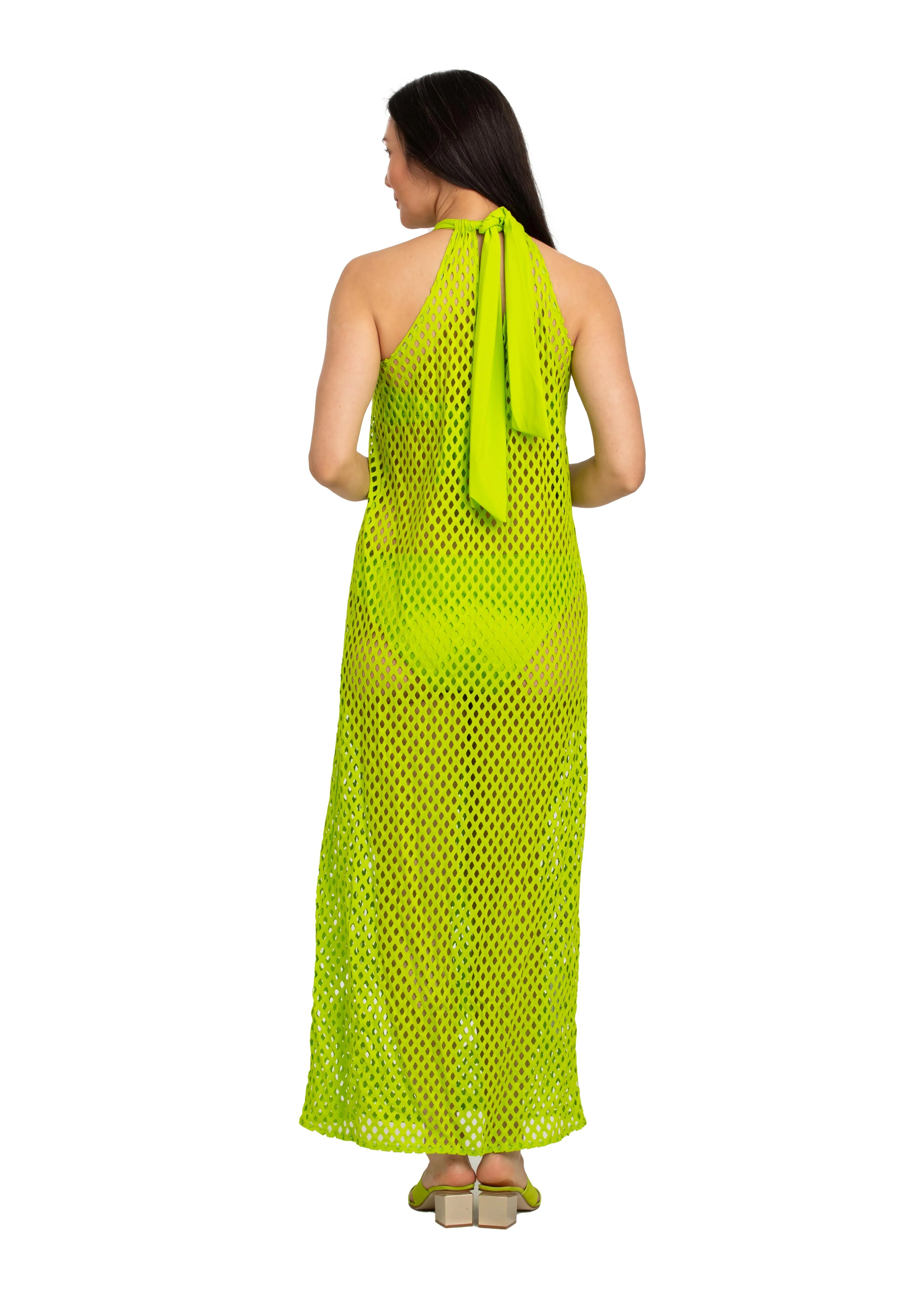 Long Mesh Halter Dress (Style 439c) | Tara Grinna
