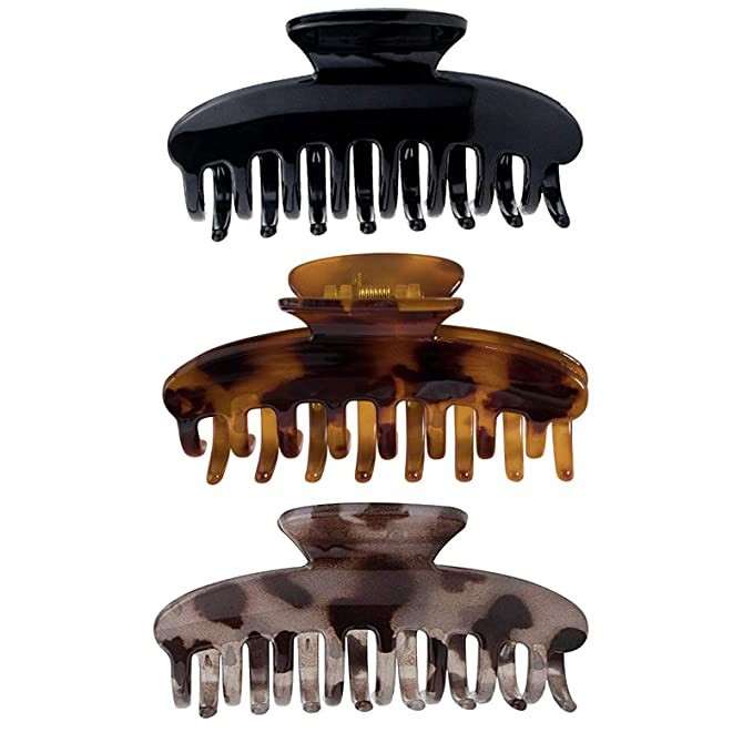 3 PCS Big Hair Claw Clips 3.8 Inch Nonslip Durable Large Hair Claw Clips for Women/Girls/Ladies, ... | Amazon (US)