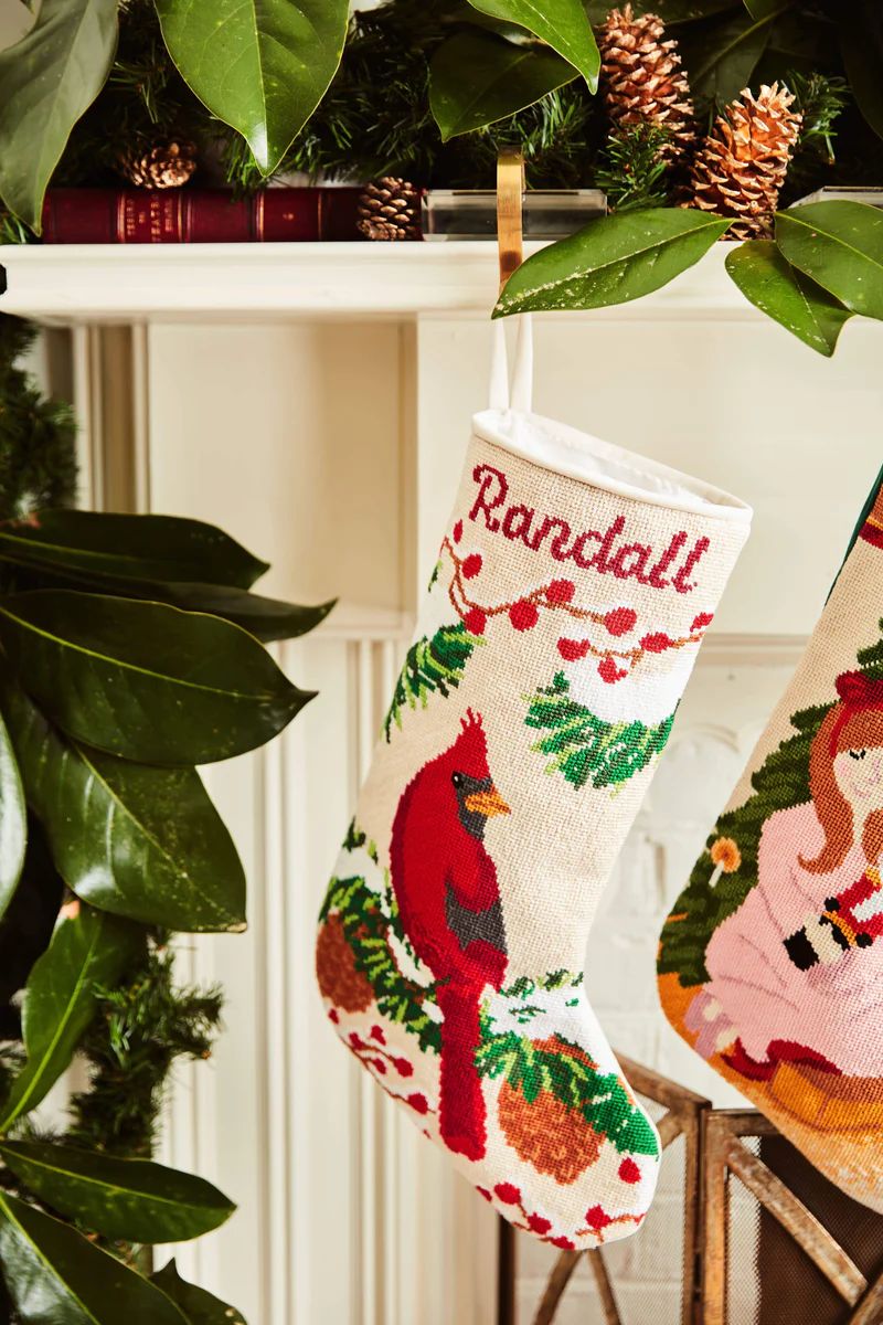 Christmas Cardinal Full Size Stocking | Bauble Stockings