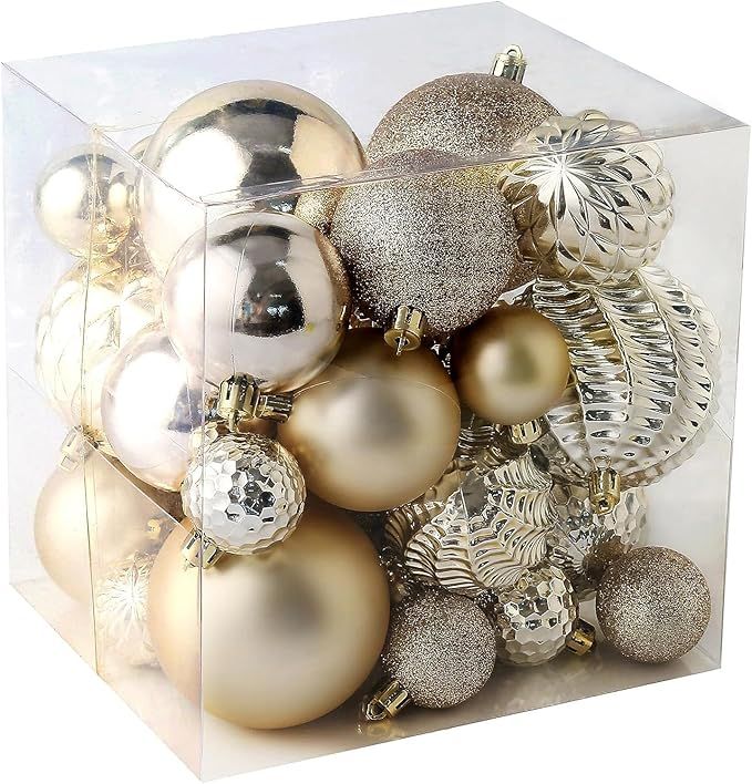Christmas Balls Ornaments -36pcs Shatterproof Christmas Tree Decorations with Hanging Loop for Xm... | Amazon (US)