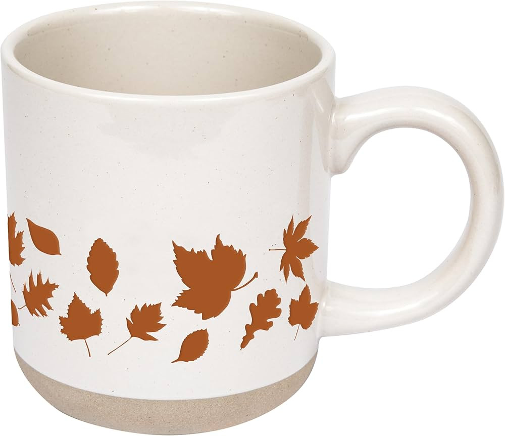 Sweet Water Decor Fall Coffee Mug with Orange Leaves Design, 14oz Stoneware Cup with Handle for T... | Amazon (US)