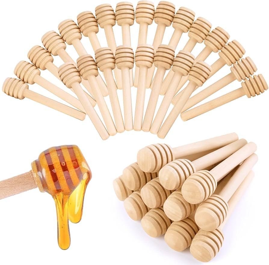 HANSGO 36PCS Honeycomb Stick, 3 Inch Wooden Honey Dipper Mini Honey Dipper Sticks Honey Wand for ... | Amazon (US)