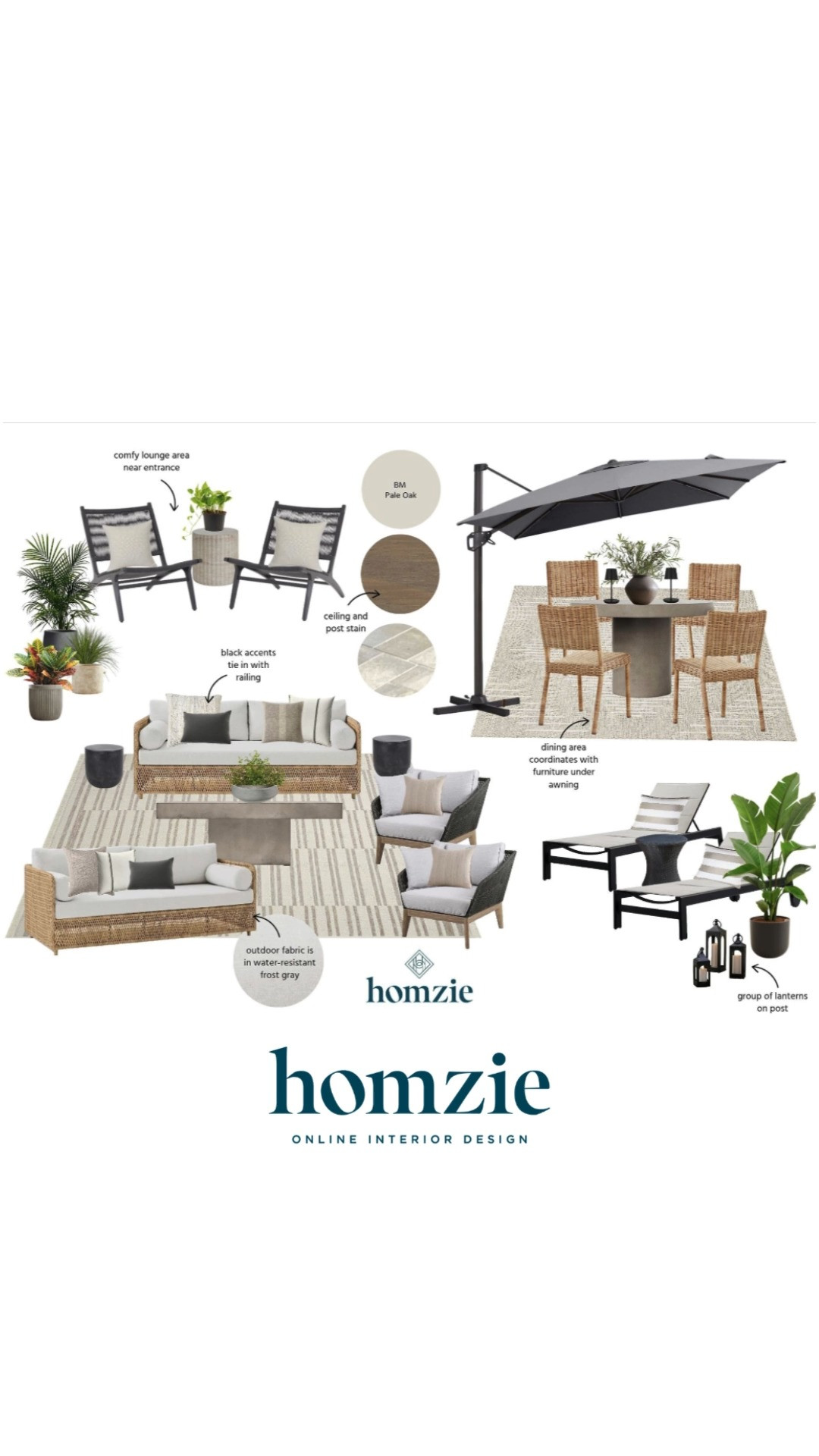 Neutral Contemporary outdoor patio design featuring planters, outdoor sofas, chairs, dining set, umbrella, lanterns, pool loungers, accent pillows, rugs, decor, etc.

#LTKHome #LTKFinds #LTKFavorites #HomeStyleDaily 

 #LTKHome