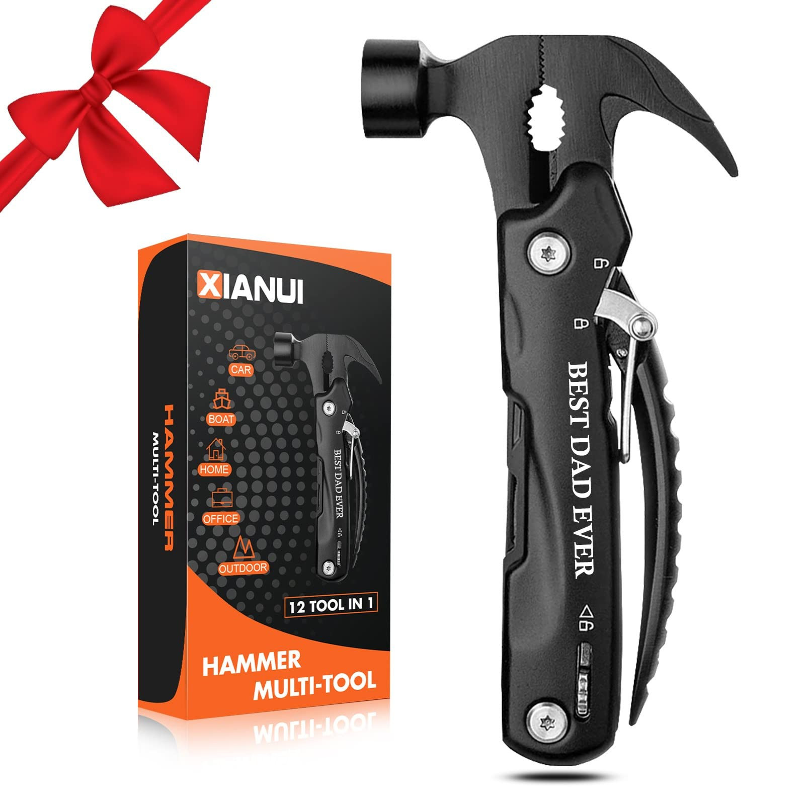 Father's Day Gifts from Daughter Son Wife, 12 in 1 Multitool Hammer "BEST DAD EVER", Personalized... | Amazon (US)