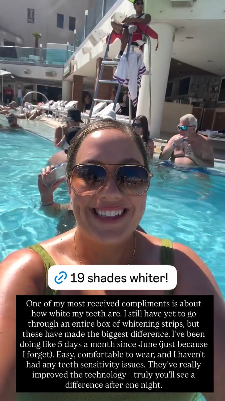 Save yourself the hundreds of dollars on professional tooth whitening — in my experience, the OG Crest 3D Whitestrips give just as good of results. I actually got so many compliments on how white my teeth were. A friend of ours got married last month and asked her dentist about a pro whitening treatment, and even HE told her that Crest strips deliver the same results for significantly less. Up to 19 shades whiter and currently 25% off! 🦷✨

#LTKSaleAlert #LTKselfcare #LTKBeauty