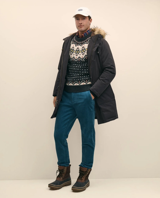 Brooks Brothers Men's Down Parka Jacket | Black | Size XL | Brooks Brothers