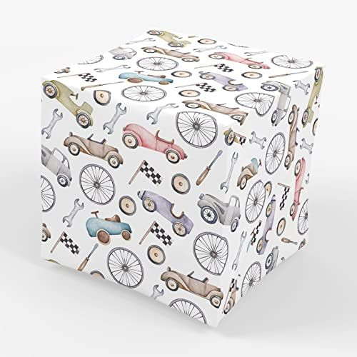 Race Car Birthday Gift Wrapping Paper - Folded Flat 30 x 20 Inch - 3 Sheets | Amazon (US)