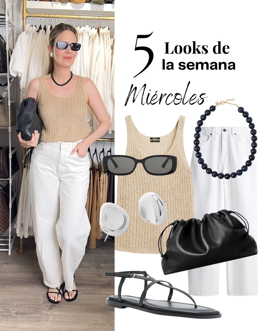 Miércoles look / Knit top + jean blanco 

#LTKSeasonal #LTKStyleTip