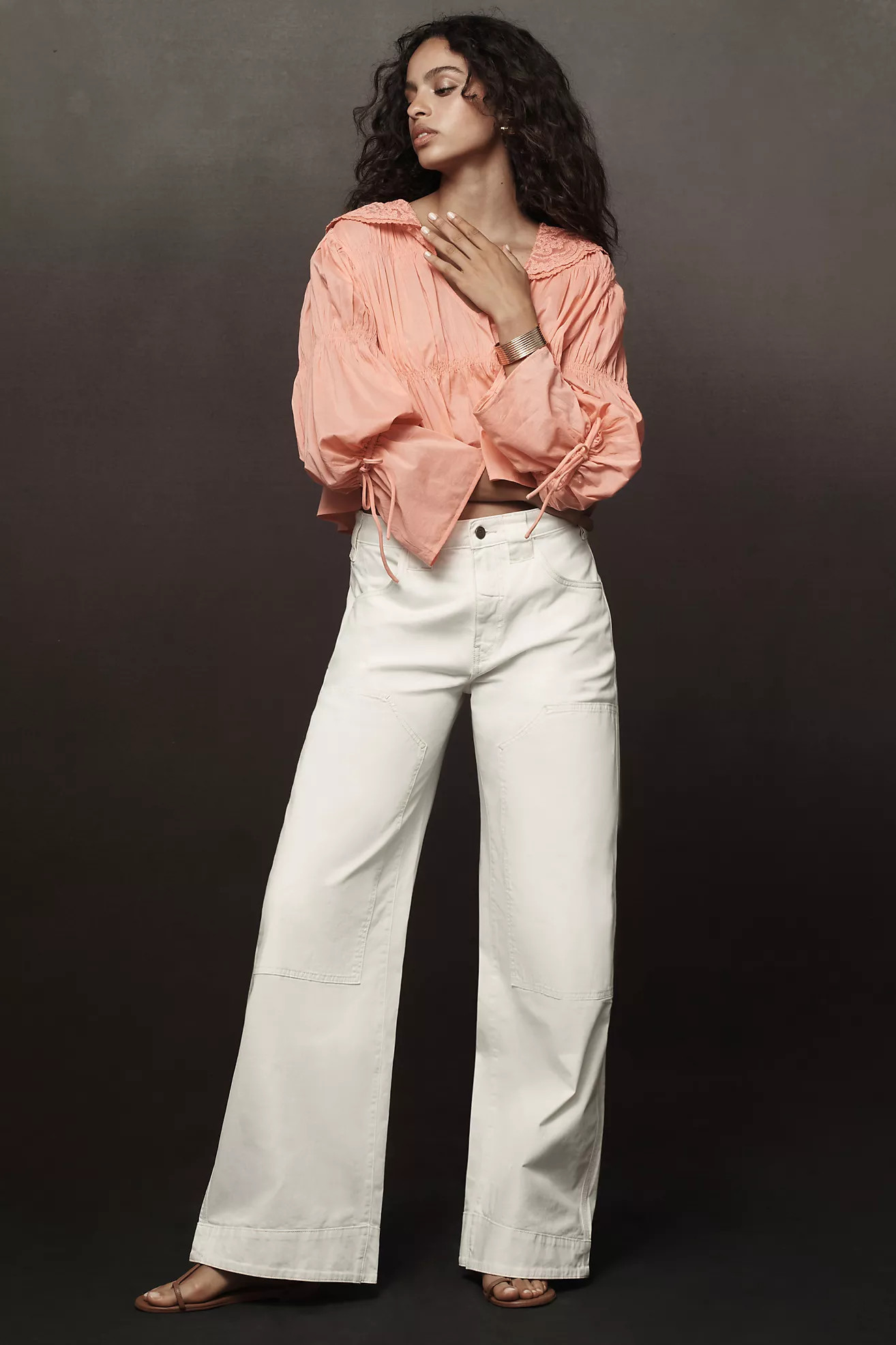 Pilcro Puddle Curve Wide-Leg Pants | Anthropologie (US)