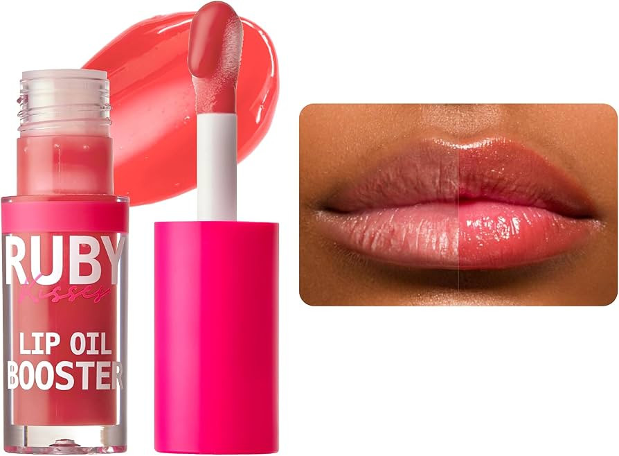 Ruby Kisses Lip Oil Booster, Hydrating Lip Gloss with Nourishing Natural Oil Blend, Jumbo Wand fo... | Amazon (US)
