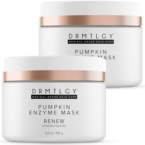 DRMTLGY Pumpkin Enzyme Face Mask with Jojoba Beads. Gentle Exfoliating Pumpkin Facial Mask for Dullness, Uneven Skin Tone, Fine Lines and Wrinkles. 5.5 oz, 2 pack | Amazon (US)