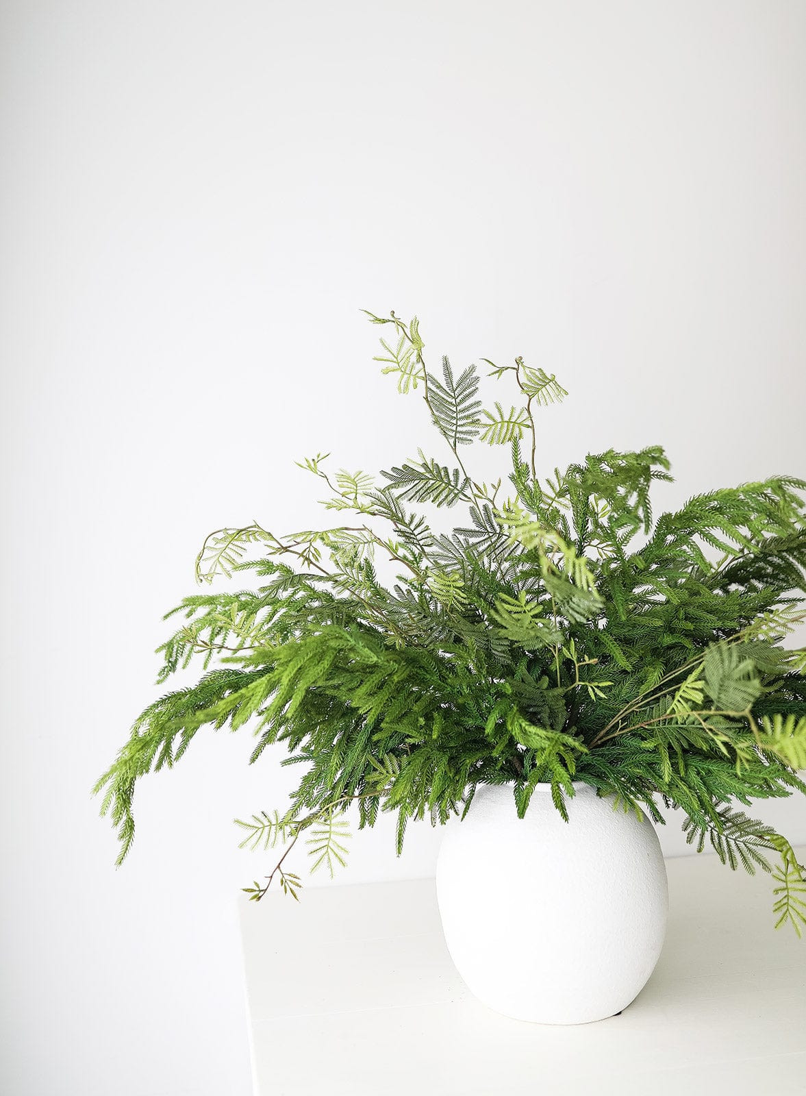 Green Mimosa Leaf Branch | Artificial Tropical Leaves at Afloral.com | Afloral