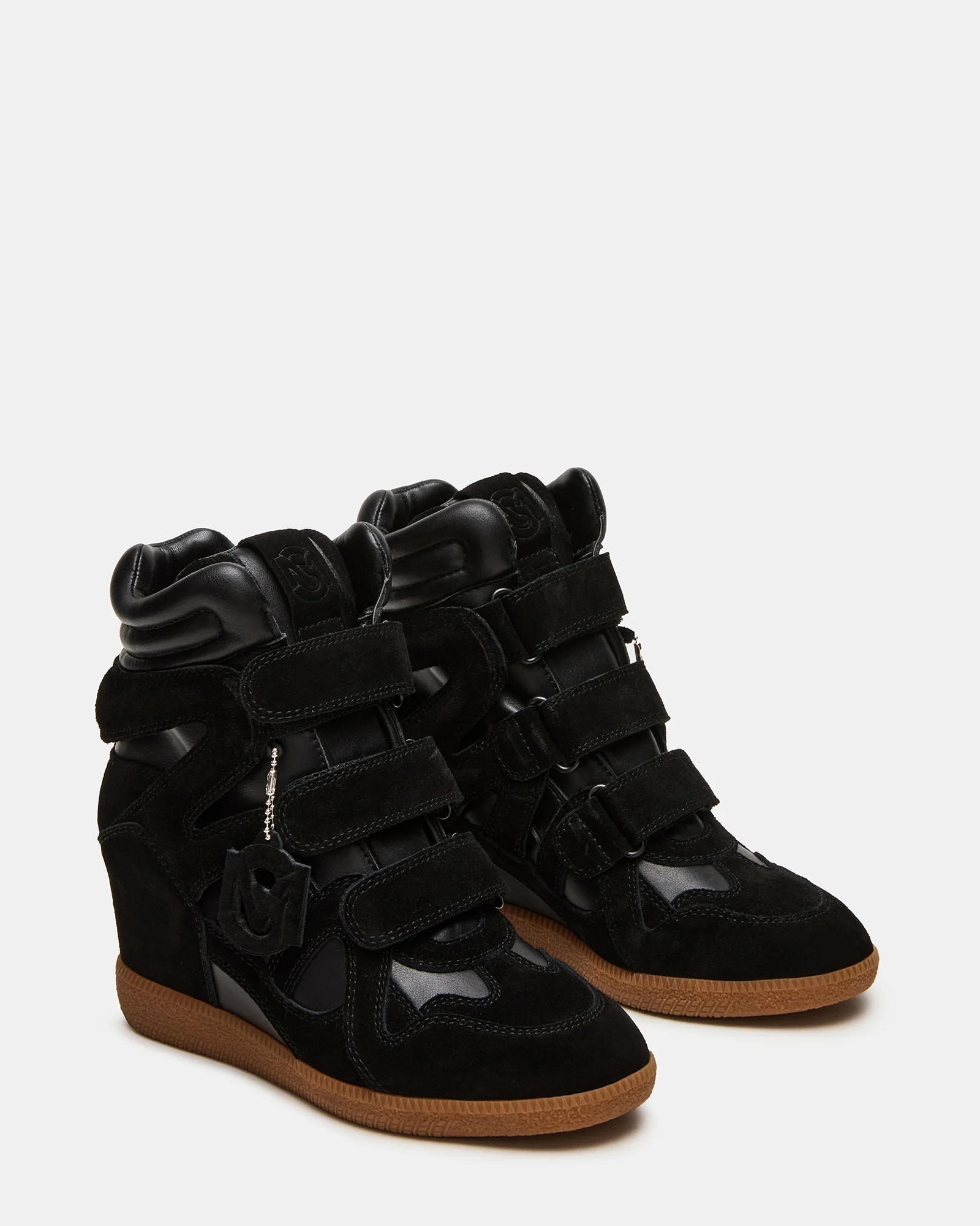 MAVIS Black Suede High-Top Velcro Women's Sneaker | Steve Madden (US)