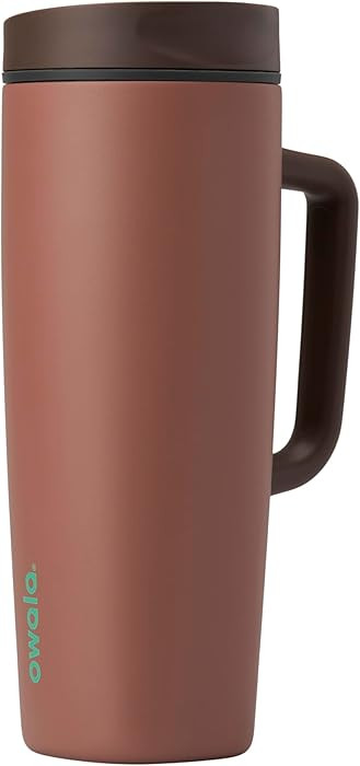 Owala SmoothSip Slider Stainless Steel Insulated Travel Mug with handle, 100% Leak Proof, For Hot... | Amazon (US)