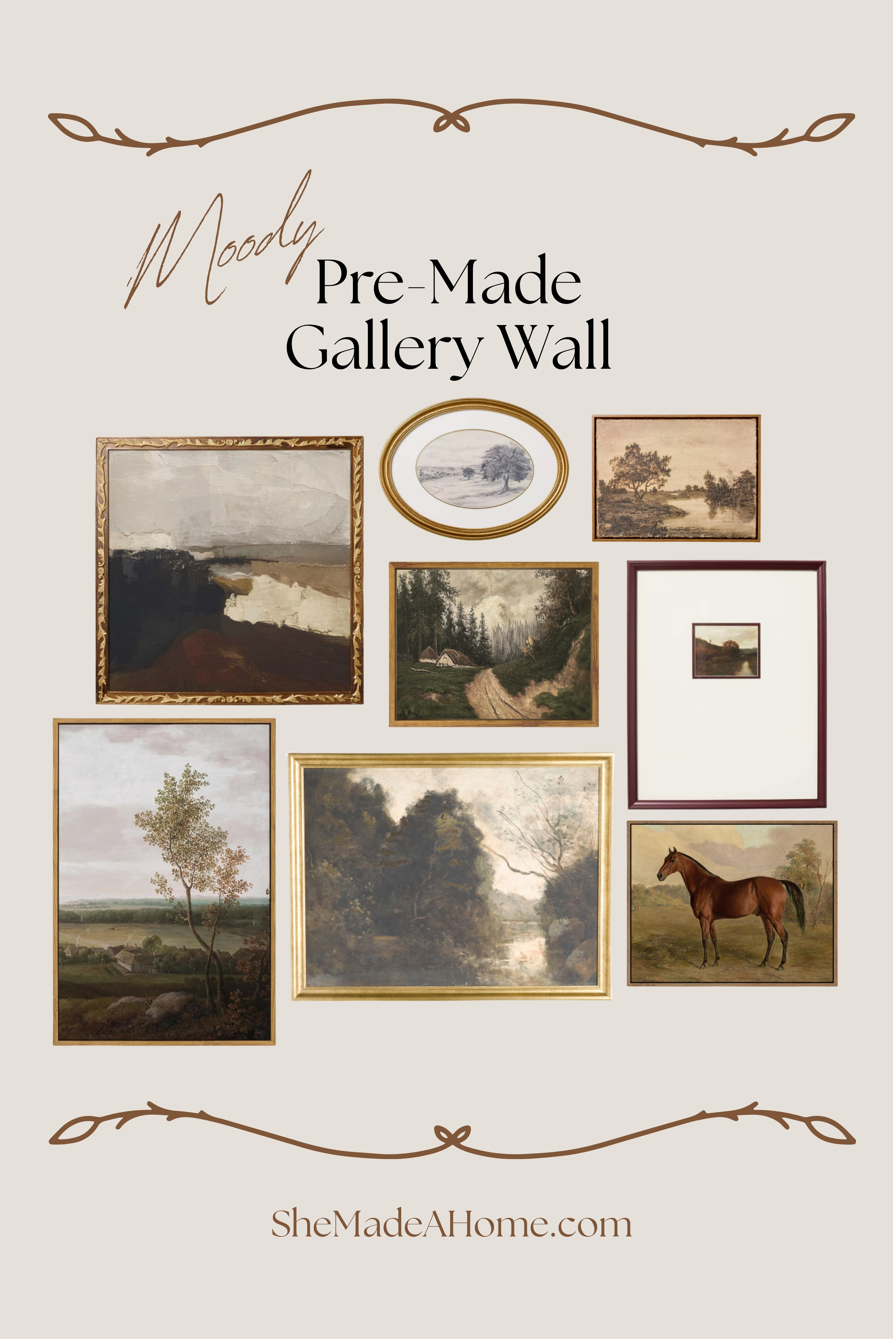 Want the look of a curated gallery wall without spending months collecting pieces? I’ve rounded up this moody, vintage-inspired set so you can get the layered, cozy look instantly. Pair them together for a full wall moment or mix them in with pieces you already own to make it feel uniquely yours. Perfect for dining rooms, hallways, or anywhere that needs a little drama.

#GalleryWall #MoreIsMore #MoodyHome #MaximalistStyle #InteriorInspo #LTKHome #CollectedLook #WallArtGoals #EclecticHome #HomeDecorStyle #InteriorObsessed #SheMadeAHome 

 #LTKHome #LTKFindsUnder50 #LTKFindsUnder100