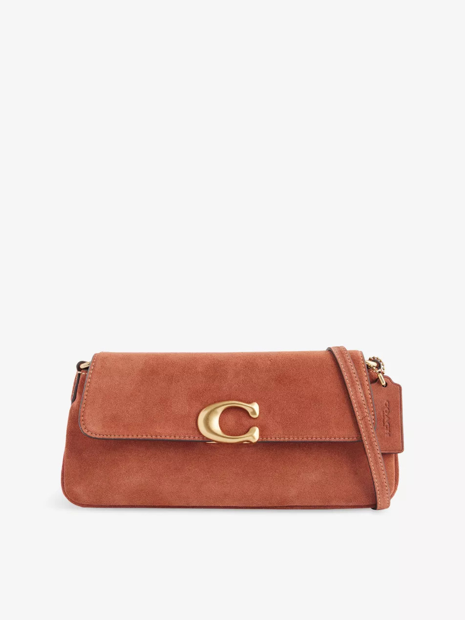 Jet Suede Shoulder Bag | Selfridges
