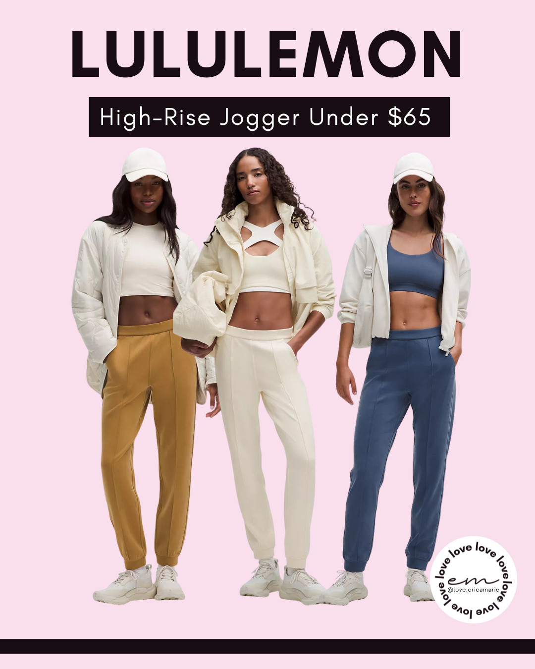 Lululemon high-rise joggers for under $65 is a rare find. Super comfy and easy to style. 

 #LTKootd #LTKActive #LTKSaleAlert
