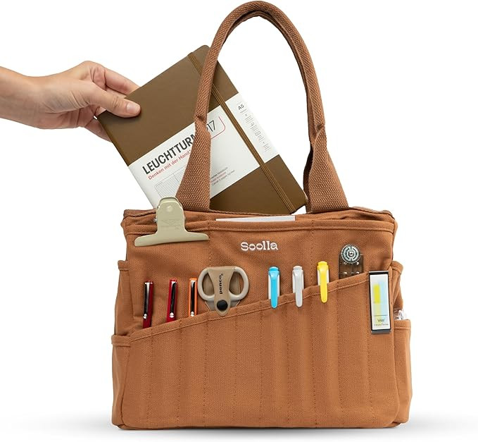 Soolla Studio Bag: Pottery Tool Bag, Art Supply Storage, Knitting Yarn Organizer, Crochet Project... | Amazon (US)
