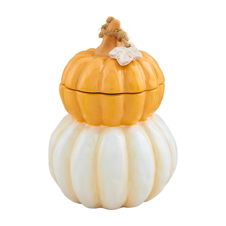 Mud Pie Gather Canister, Pumpkin Stack, 5 3/4" x 4" | Amazon (US)