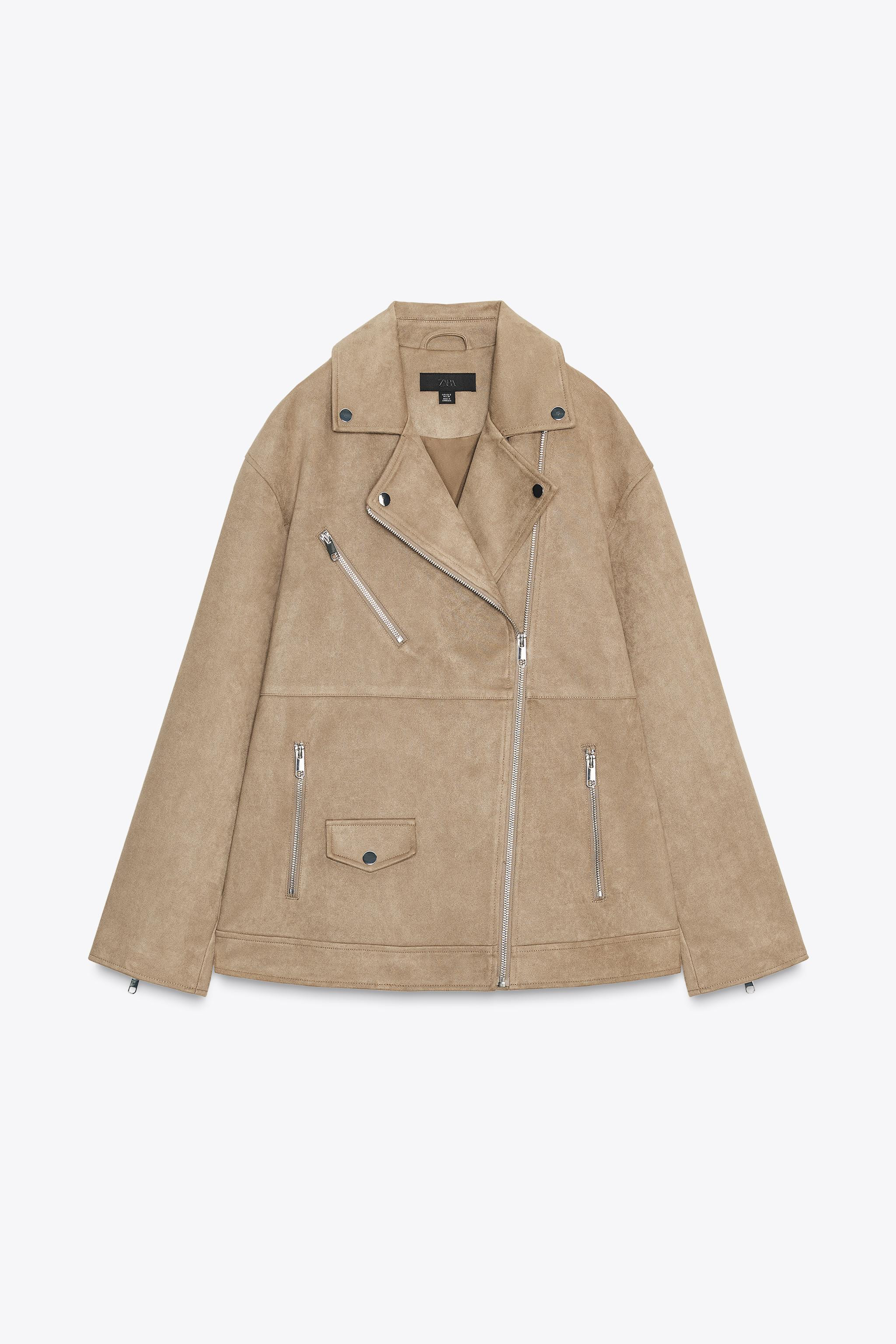 FAUX SUEDE BIKER JACKET | Zara US