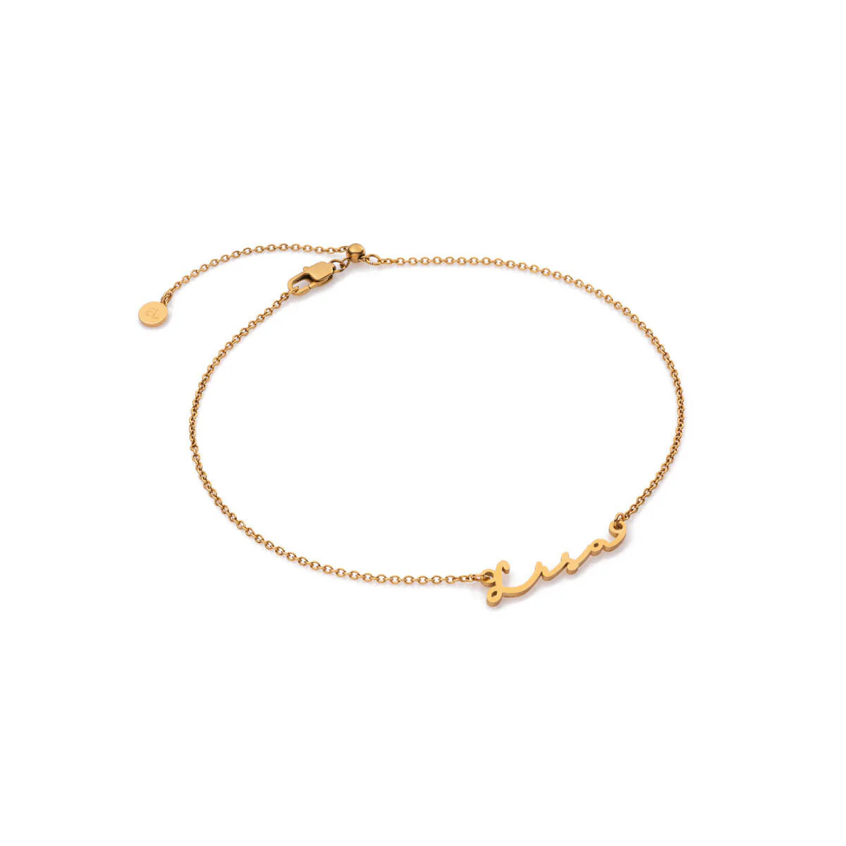 Signature Name Anklet (Gold) | Abbott Lyon