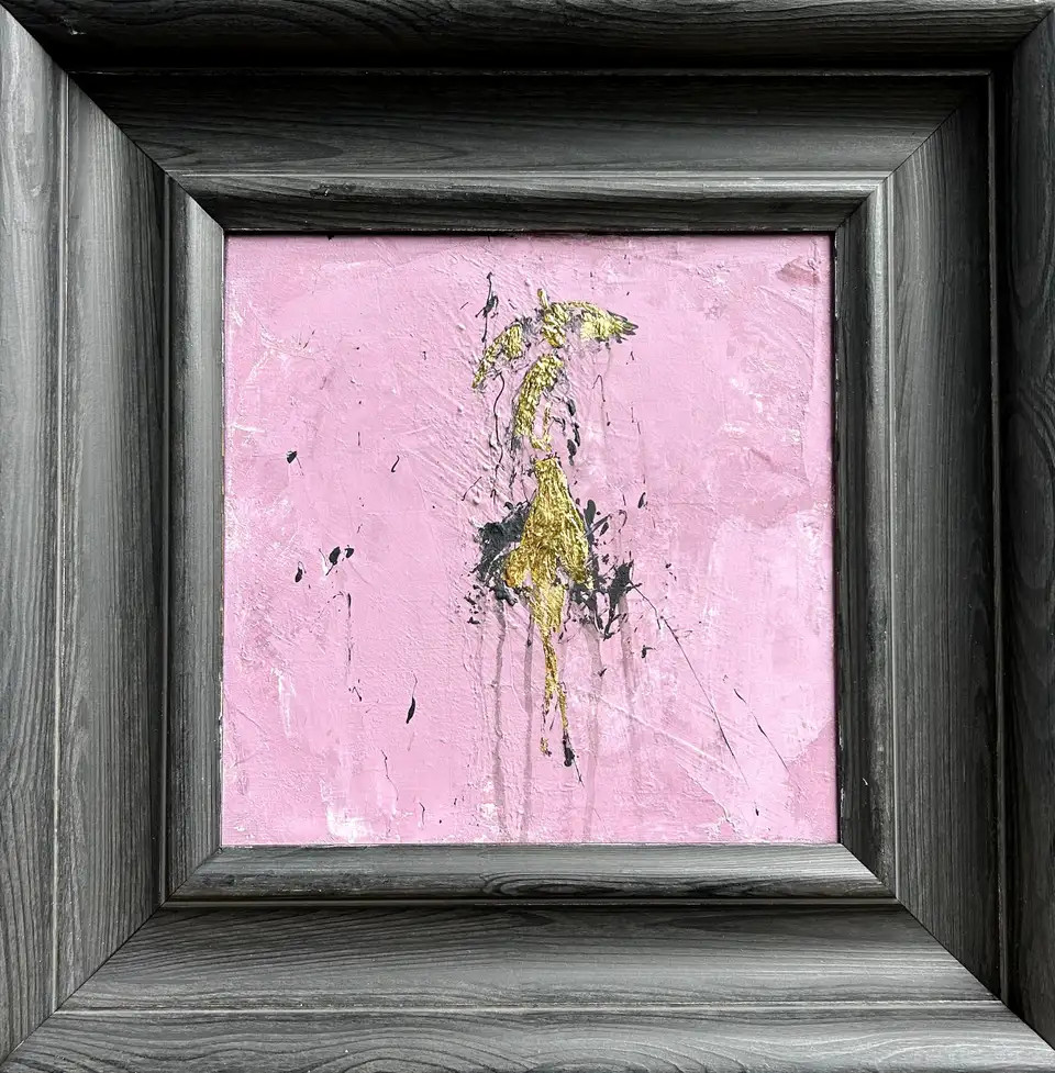 "umbrella girl series"Gold Edition No. 18, Abstract, 21st Century, Acrylic | 1stDibs