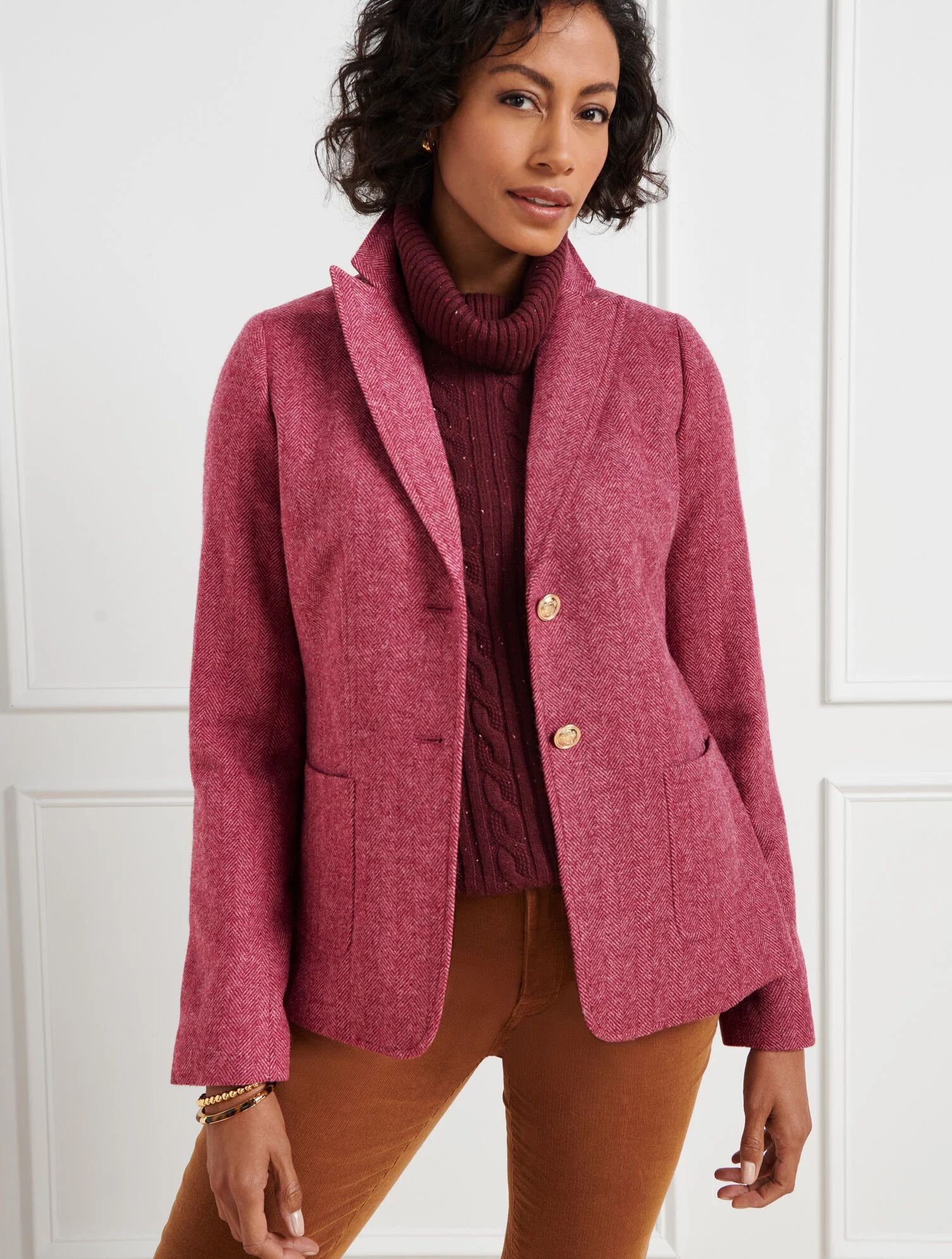 Classic Shetland Blazer - Herringbone | Talbots