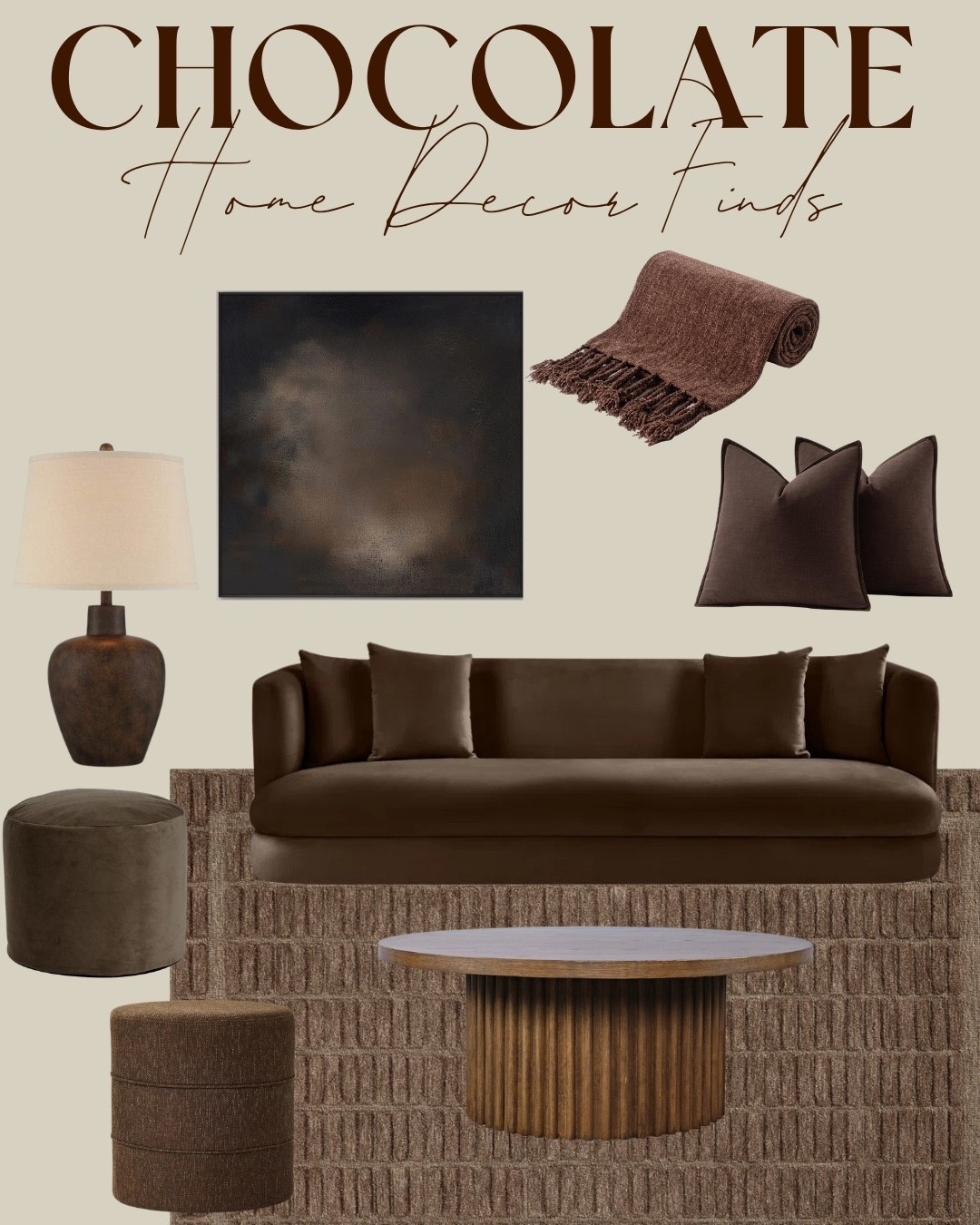 Adding rich chocolate brown tone is the best way to make your spaces feel warm and luxurious 🤎 here are some my favorite pieces! Affordable finds. 

#LTKSaleAlert #LTKHome