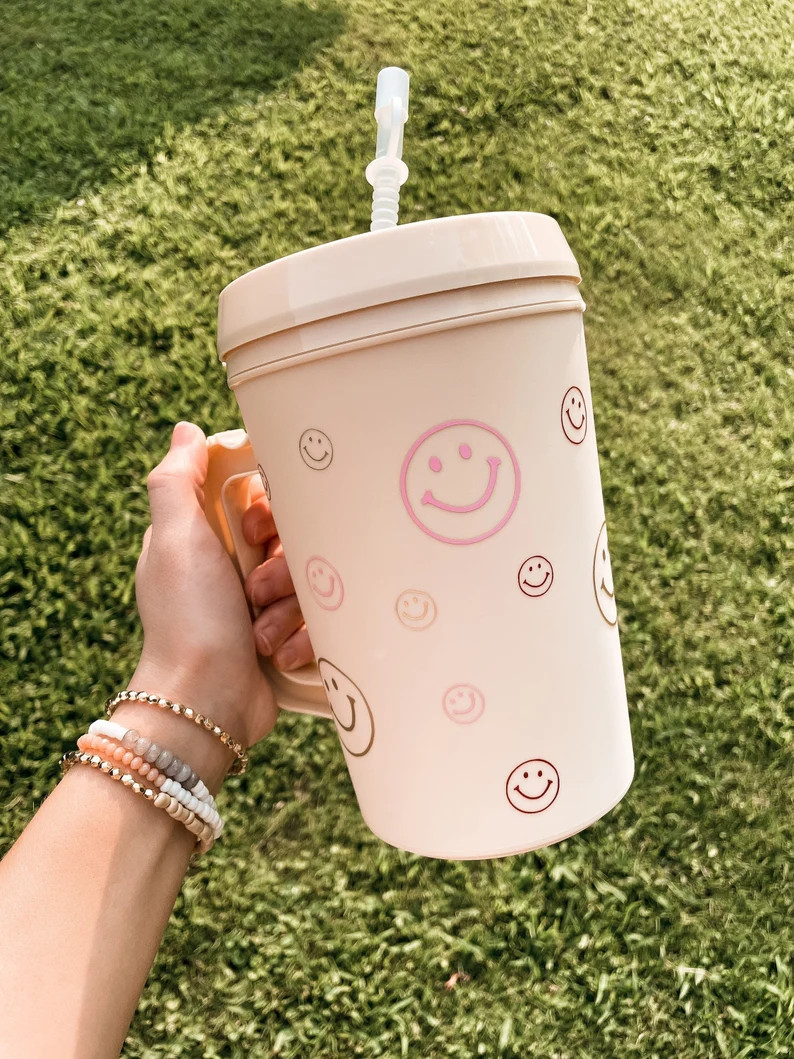 Smiley Face Insulated Mug | Etsy | Etsy (US)