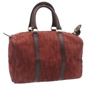 Christian Dior Hand Bag Suede Red Auth yk3832  | eBay | eBay US