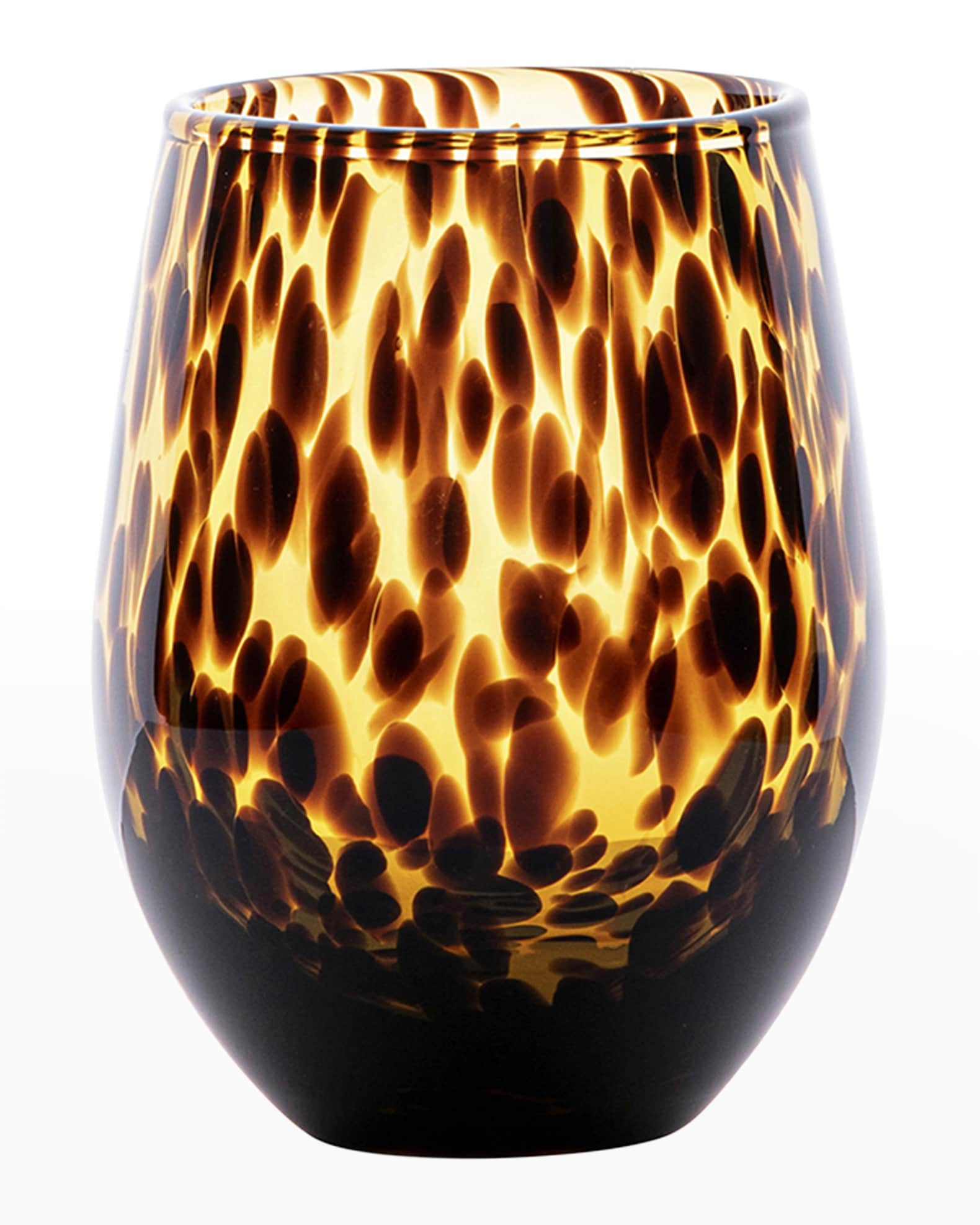 Puro Tortoiseshell 15 oz. Stemless Wine Glass | Neiman Marcus