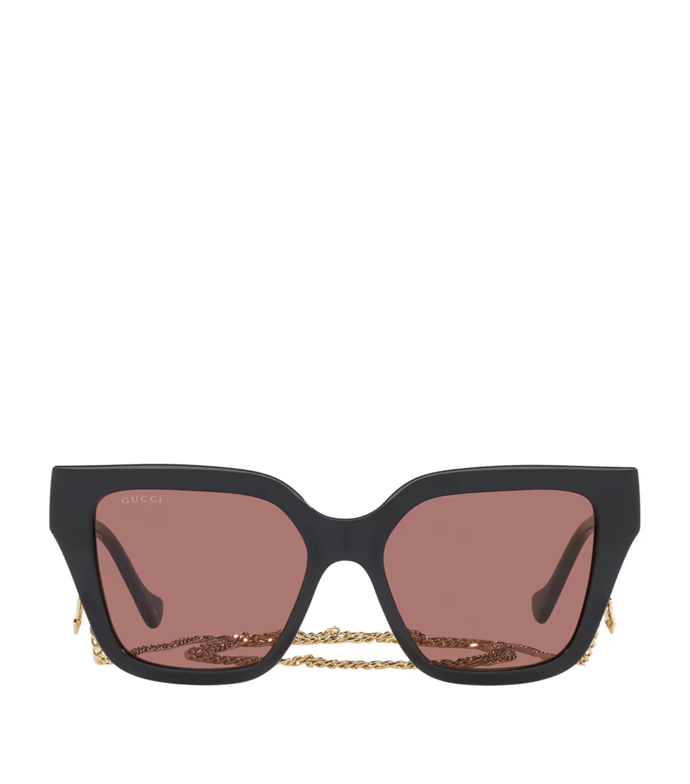 Gucci Rectangle Sunglasses with Chain | Harrods (US)