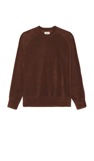 Bather Walnut Fleece Crewneck Sweater in Brown - Brown. Size L | Revolve Clothing (Global)