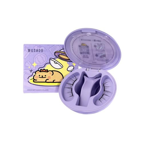 WOSADO×BearisBug Soft Magnetic Eyelashes Kit with Applicator, [No.14 Frost Black] 21.5mm Reusable Glue-free Magnetic Lashes, Cruelty-free False Lashes, Waterproof, Lightweight, Suit for Heavy Makeup | Amazon (US)