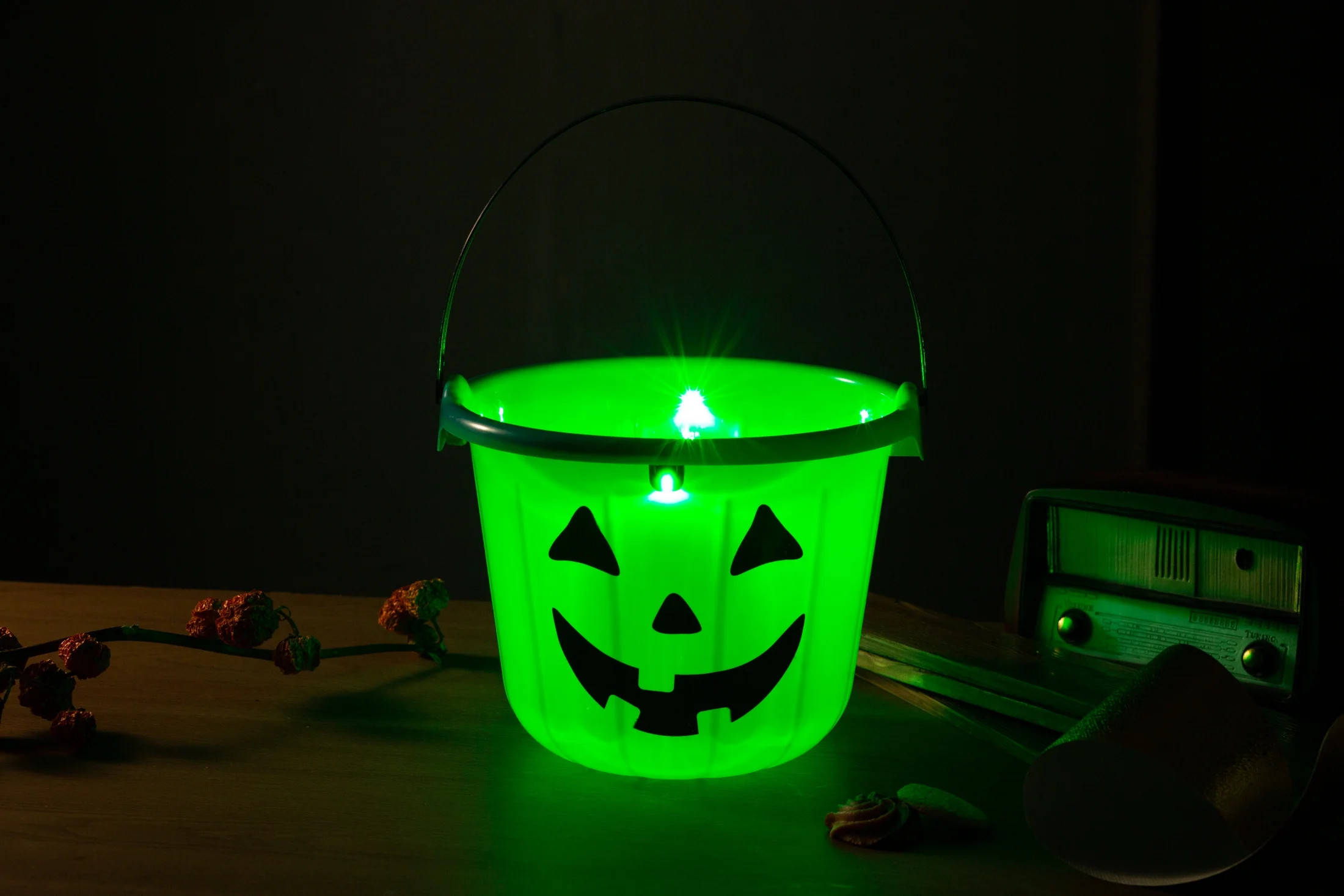 Teal Pumpkin Trick-or-Treat Bucket – 12-inch Light-Up Candy Pail, Halloween by Way To Celebrate | Walmart (US)